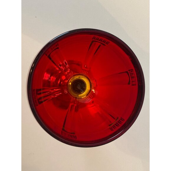 3 Vintage Ruby Red Glass Wine Goblet Glass Chrome Stem Replacement - Picture 6 of 9